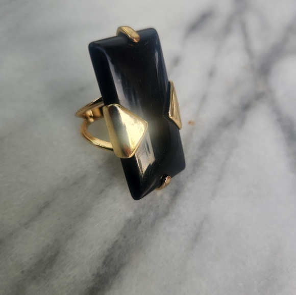 RARE Vintage Kendra Scott Tobin Ring in Black - Picture 4 of 4
